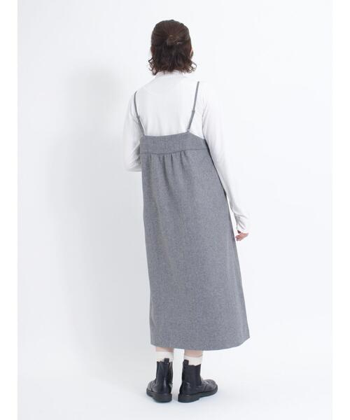 Samansa Mos2（サマンサ モスモス）の「【イージーケア】これで完成!インナーセットキャミワンピース（ワンピース・レディース・ブラック/ブラウン/グレー・F）」の6枚目の写真