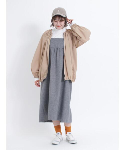 Samansa Mos2（サマンサ モスモス）の「【イージーケア】これで完成!インナーセットキャミワンピース（ワンピース・レディース・ブラック/ブラウン/グレー・F）」の8枚目の写真