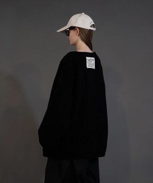 my beautiful landlet(マイビューティフルランドレット)の「【my beautiful landlet】 RIB KNIT VOLUME CARDIGAN(カーディガン/ボレロ・メンズ・ブラック/ブラウン・1/0)」の14枚目の写真