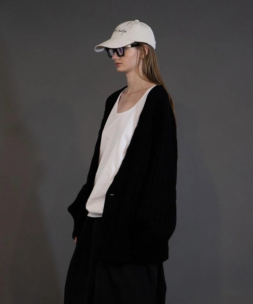my beautiful landlet(マイビューティフルランドレット)の「【my beautiful landlet】 RIB KNIT VOLUME CARDIGAN(カーディガン/ボレロ・メンズ・ブラック/ブラウン・1/0)」の13枚目の写真