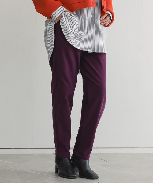 osharewalker（オシャレウォーカー）の「『裏起毛フレキシンテーパードパンツ』（その他パンツ・レディース・ブラック/カーキ/ダークパープル/ダークネイビー/ブラウン/チャコール・S/M/L/LL/3L）」の6枚目の写真