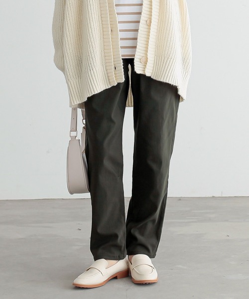 osharewalker（オシャレウォーカー）の「『裏起毛フレキシンテーパードパンツ』（その他パンツ・レディース・ブラック/カーキ/ダークパープル/ダークネイビー/ブラウン/チャコール・S/M/L/LL/3L）」の11枚目の写真