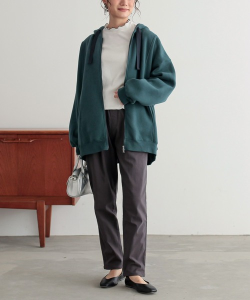 osharewalker（オシャレウォーカー）の「『裏起毛フレキシンテーパードパンツ』（その他パンツ・レディース・ブラック/カーキ/ダークパープル/ダークネイビー/ブラウン/チャコール・S/M/L/LL/3L）」の17枚目の写真