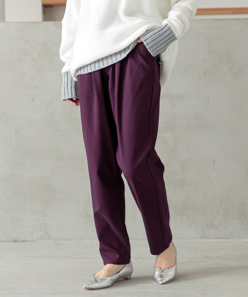 osharewalker（オシャレウォーカー）の「『裏起毛フレキシンテーパードパンツ』（その他パンツ・レディース・ブラック/カーキ/ダークパープル/ダークネイビー/ブラウン/チャコール・S/M/L/LL/3L）」の19枚目の写真