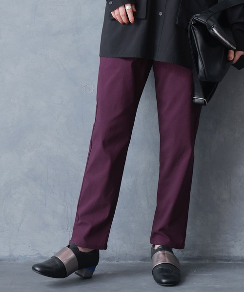 osharewalker（オシャレウォーカー）の「『裏起毛フレキシンテーパードパンツ』（その他パンツ・レディース・ブラック/カーキ/ダークパープル/ダークネイビー/ブラウン/チャコール・S/M/L/LL/3L）」の22枚目の写真