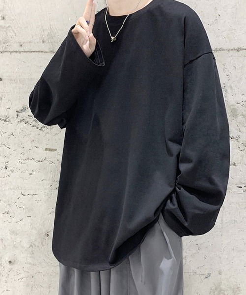 絶妙な落ち感。オーバーサイズ ドロップショルダー ロンT（T