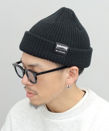 MOSCHINOリブ編み 黒 ニット帽 楽天市場】ニット帽 メンズ 太リブの通販
