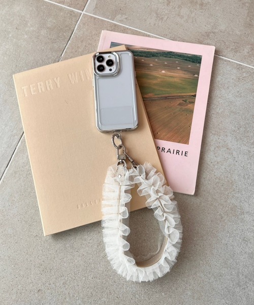 Me%（ミィパーセント）の「【ストラップシート付き】チュールハンドルストラップ　993222（スマホグッズ・レディース・ブラック/ベージュ/グレー・FREE）」の9枚目の写真