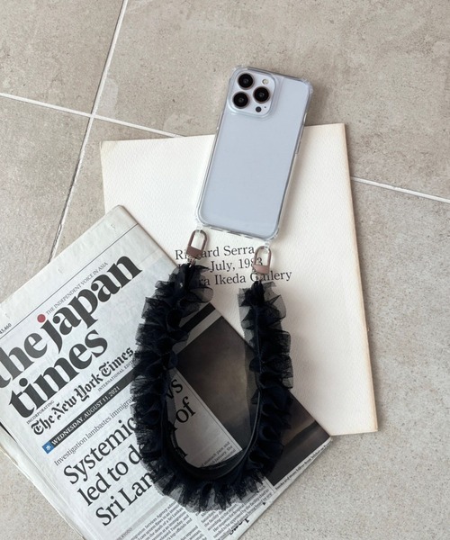 Me%（ミィパーセント）の「【ストラップシート付き】チュールハンドルストラップ　993222（スマホグッズ・レディース・ブラック/ベージュ/グレー・FREE）」の14枚目の写真