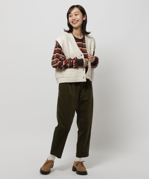 niko and...（ニコアンド）の「ループボタンニットベスト（ベスト・レディース・アイボリー/ブラック・FREE）」の9枚目の写真