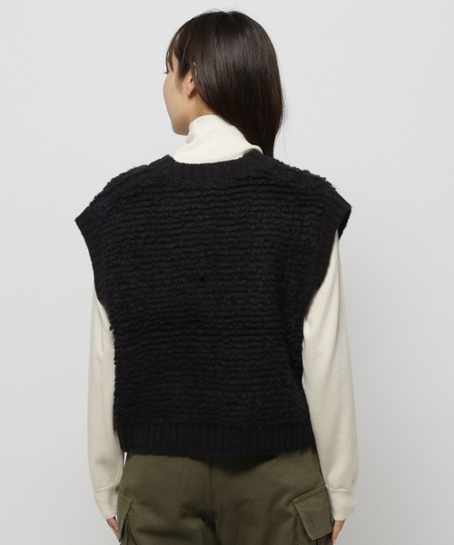niko and...（ニコアンド）の「ループボタンニットベスト（ベスト・レディース・アイボリー/ブラック・FREE）」の13枚目の写真
