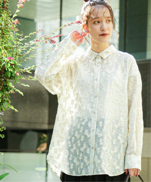 N.（N. Natural Beauty Basic）（エヌエヌナチュラルビューティーベーシック）の「◆シアージャガードシャツ（シャツ/ブラウス・レディース・イエロー/オフホワイト・MEDIUM）」の21枚目の写真