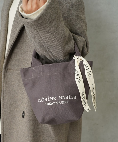 BIRTHDAY BAR(バースデイバー)の「HORIZONTAL MINI TOTE(トートバッグ・レディース・ダークグレー/グレー系/ブラック系/ブラック/ナチュラル/インディゴブルー・フリー)」の4枚目の写真