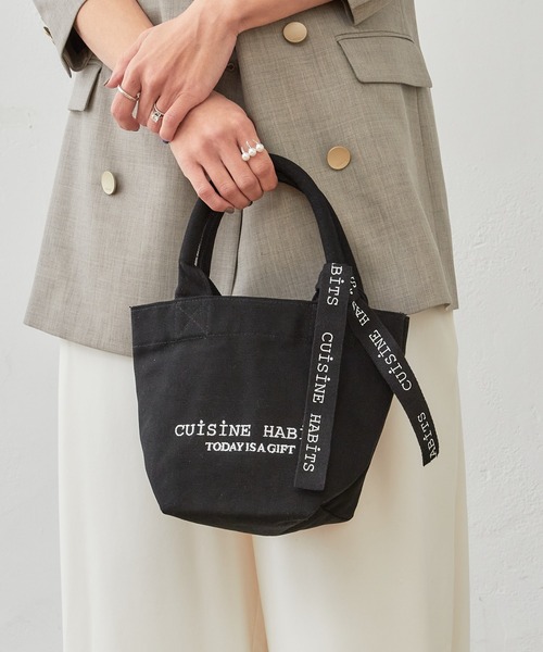 BIRTHDAY BAR(バースデイバー)の「HORIZONTAL MINI TOTE(トートバッグ・レディース・ダークグレー/グレー系/ブラック系/ブラック/ナチュラル/インディゴブルー・フリー)」の11枚目の写真