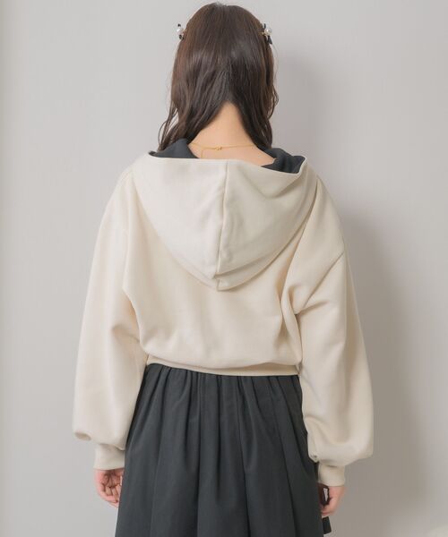 ems excite(エムズエキサイト)の「ハーフZIPショートフーディー(パーカー・レディース・ピンク/ブルー/ナチュラル・FREE)」の11枚目の写真