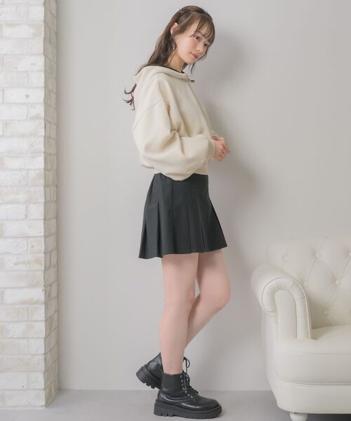 ems excite(エムズエキサイト)の「ハーフZIPショートフーディー(パーカー・レディース・ピンク/ブルー/ナチュラル・FREE)」の13枚目の写真