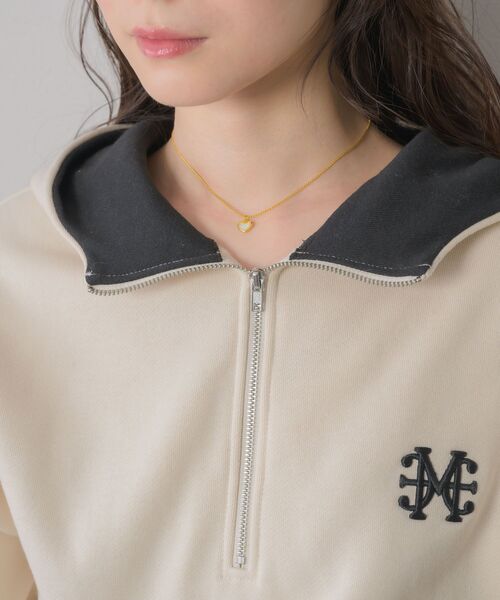 ems excite(エムズエキサイト)の「ハーフZIPショートフーディー(パーカー・レディース・ピンク/ブルー/ナチュラル・FREE)」の16枚目の写真