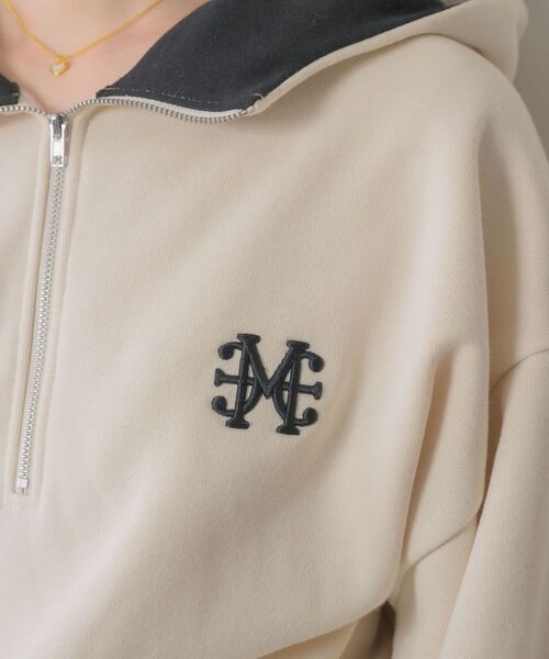 ems excite(エムズエキサイト)の「ハーフZIPショートフーディー(パーカー・レディース・ピンク/ブルー/ナチュラル・FREE)」の17枚目の写真