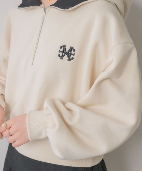 ems excite(エムズエキサイト)の「ハーフZIPショートフーディー(パーカー・レディース・ピンク/ブルー/ナチュラル・FREE)」の18枚目の写真