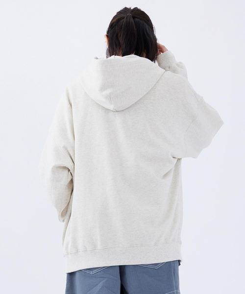 MILKFED.（ミルクフェド）の「COLLEGE LOGO PATCH ZIP UP HOODIE（パーカー・レディース・ライトピンク/ネイビー/オートミール/ブラック・L/M）」の8枚目の写真