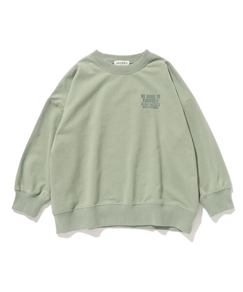 SHOO・LA・RUE（シューラルー）の「◆【110-140cm】ビッグシルエットスウェット（スウェット・キッズ・ベビーピンク/カーキ/ブルー/ブラック/ライトパープル/ライトベージュ・13/14/11/12）」の3枚目の写真