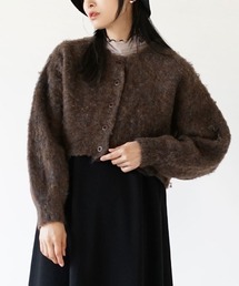 MIMIMEMETE | モヘアリーニット クルーネックカーディガン(カーディガン/ボレロ)