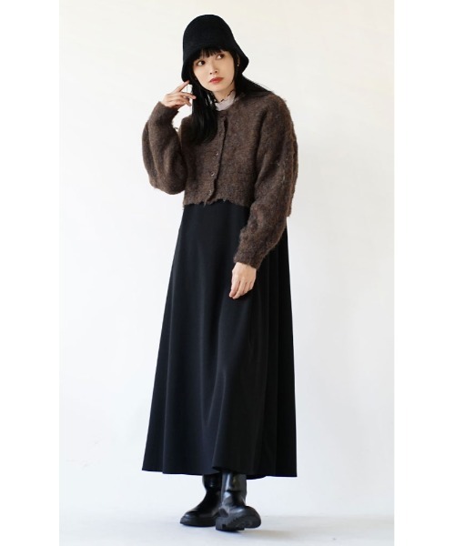 MIMIMEMETE（ミミメメット）の「モヘアリーニット クルーネックカーディガン（カーディガン/ボレロ・レディース・アイボリー/ブラウン/ブルー・M）」の7枚目の写真