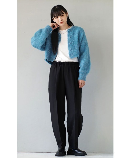 MIMIMEMETE（ミミメメット）の「モヘアリーニット クルーネックカーディガン（カーディガン/ボレロ・レディース・アイボリー/ブラウン/ブルー・M）」の9枚目の写真