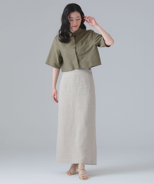 BEAMS - 【美品】EFFE BEAMS / コットンシルク ショートシャツ EFFE BEAMS（エッフェ ビームス）コットンシルク ショートシャツ