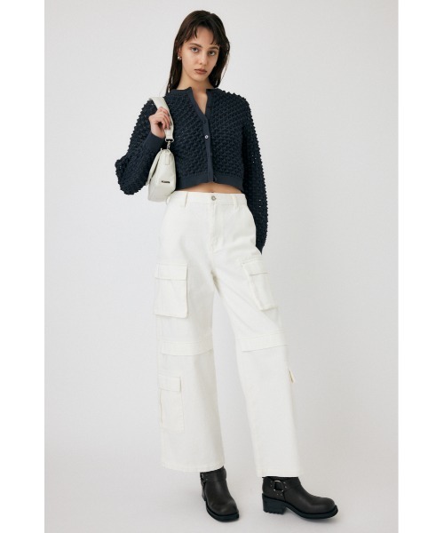MOUSSY(マウジー)の「LOWRISE CARGO WHT STRAIGHT(デニムパンツ・レディース・オフホワイト・2/0/1)」の3枚目の写真