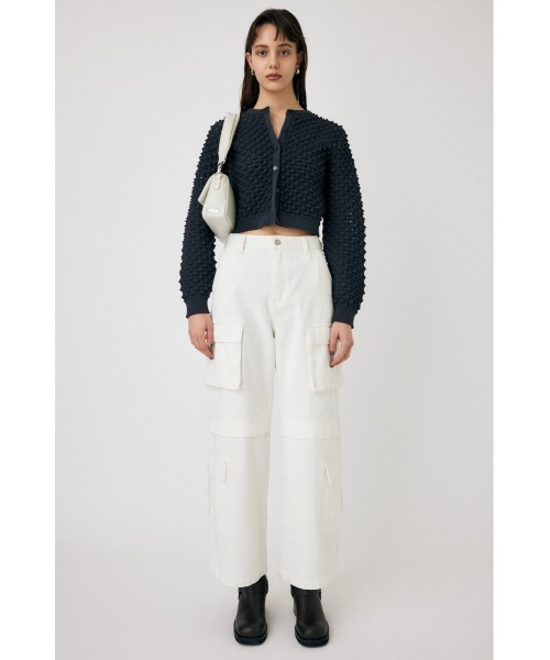MOUSSY(マウジー)の「LOWRISE CARGO WHT STRAIGHT(デニムパンツ・レディース・オフホワイト・2/0/1)」の4枚目の写真