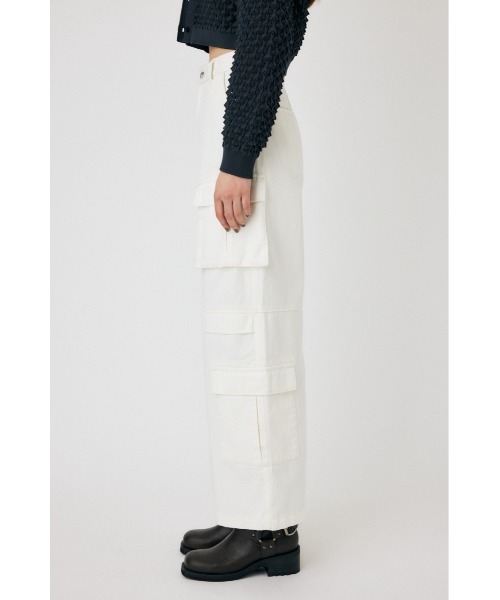 MOUSSY(マウジー)の「LOWRISE CARGO WHT STRAIGHT(デニムパンツ・レディース・オフホワイト・2/0/1)」の8枚目の写真