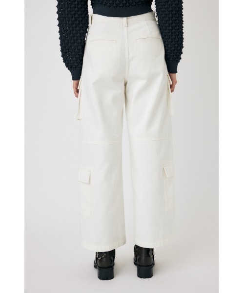MOUSSY(マウジー)の「LOWRISE CARGO WHT STRAIGHT(デニムパンツ・レディース・オフホワイト・2/0/1)」の9枚目の写真