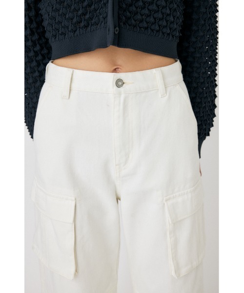 MOUSSY(マウジー)の「LOWRISE CARGO WHT STRAIGHT(デニムパンツ・レディース・オフホワイト・2/0/1)」の10枚目の写真