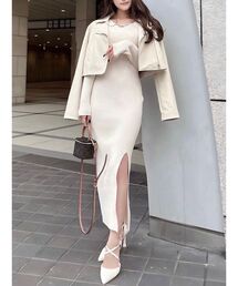 RESEXXY | ダブルクロスニットワンピース(ワンピース)