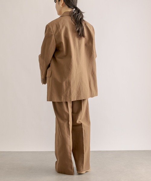 RIVE DROITE（リヴドロワ）の「セットアップ可能/リネンコットンワイドパンツ（その他パンツ・レディース・ベージュ/ブラウン・38/36）」の7枚目の写真