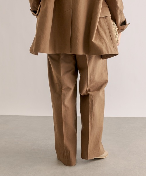RIVE DROITE（リヴドロワ）の「セットアップ可能/リネンコットンワイドパンツ（その他パンツ・レディース・ベージュ/ブラウン・38/36）」の9枚目の写真