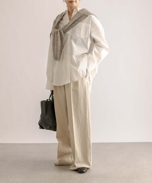 RIVE DROITE（リヴドロワ）の「セットアップ可能/リネンコットンワイドパンツ（その他パンツ・レディース・ベージュ/ブラウン・38/36）」の17枚目の写真