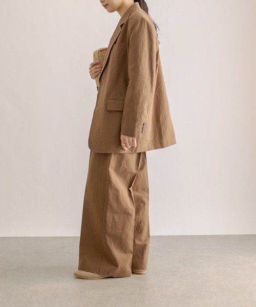 RIVE DROITE（リヴドロワ）の「セットアップ可能/リネンコットンワイドパンツ（その他パンツ・レディース・ベージュ/ブラウン・38/36）」の13枚目の写真