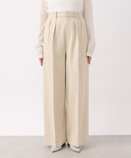 RIVE DROITE（リヴドロワ）の「セットアップ可能/リネンコットンワイドパンツ（その他パンツ・レディース・ベージュ/ブラウン・38/36）」の19枚目の写真