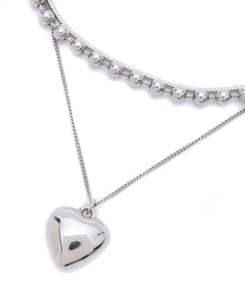 VIS（ビス）の「レイヤードチェーンハートネックレス（ネックレス・レディース・ゴールド/シルバー・FREE）」の10枚目の写真