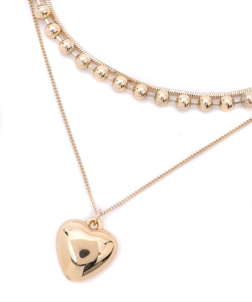 VIS（ビス）の「レイヤードチェーンハートネックレス（ネックレス・レディース・ゴールド/シルバー・FREE）」の11枚目の写真