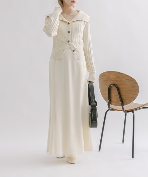 mline（エムライン）の「[mline]2WAYボタンカーディガン（カーディガン/ボレロ・レディース・ベージュ/グリーン/アイボリー/ブルー・FREE）」の7枚目の写真