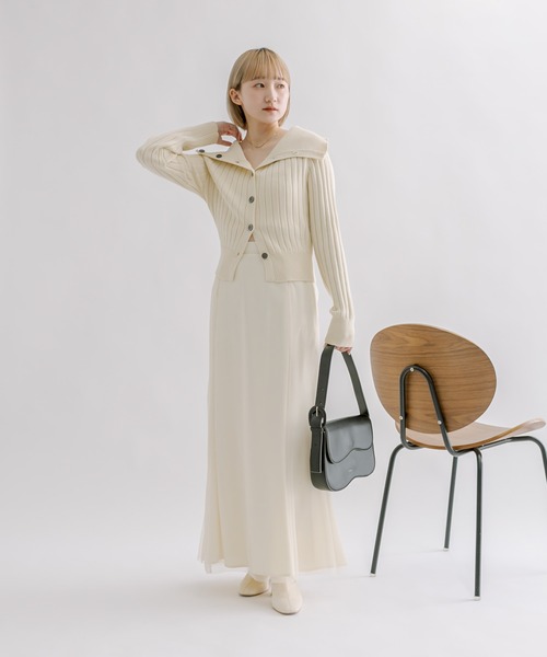 mline（エムライン）の「[mline]2WAYボタンカーディガン（カーディガン/ボレロ・レディース・ベージュ/グリーン/アイボリー/ブルー・FREE）」の8枚目の写真