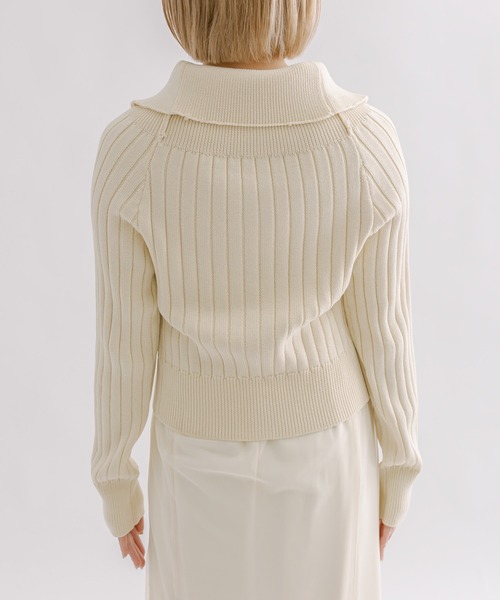 mline（エムライン）の「[mline]2WAYボタンカーディガン（カーディガン/ボレロ・レディース・ベージュ/グリーン/アイボリー/ブルー・FREE）」の6枚目の写真