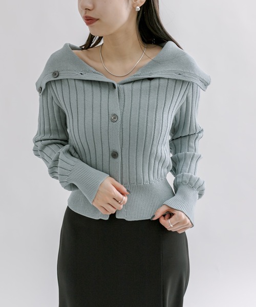 mline（エムライン）の「[mline]2WAYボタンカーディガン（カーディガン/ボレロ・レディース・ベージュ/グリーン/アイボリー/ブルー・FREE）」の18枚目の写真
