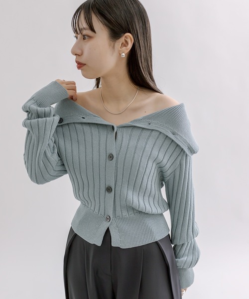 mline（エムライン）の「[mline]2WAYボタンカーディガン（カーディガン/ボレロ・レディース・ベージュ/グリーン/アイボリー/ブルー・FREE）」の16枚目の写真