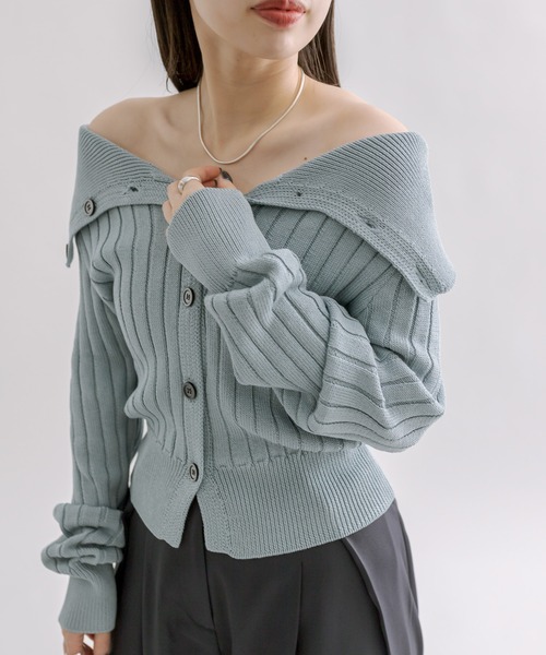 mline（エムライン）の「[mline]2WAYボタンカーディガン（カーディガン/ボレロ・レディース・ベージュ/グリーン/アイボリー/ブルー・FREE）」の14枚目の写真