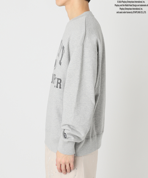 PLAYBOY（プレイボーイ）の「【PLAYBOY / プレイボーイ】別注 P.B Sports Club プリントスウェット（スウェット・メンズ・ブラック/グレー・MEDIUM/LARGE）」の19枚目の写真