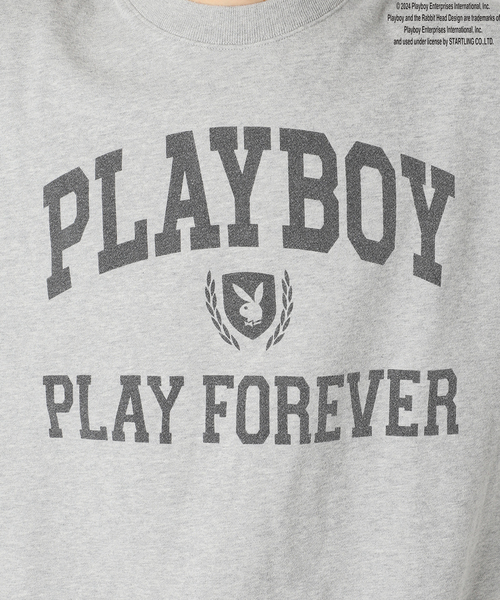 PLAYBOY（プレイボーイ）の「【PLAYBOY / プレイボーイ】別注 P.B Sports Club プリントスウェット（スウェット・メンズ・ブラック/グレー・MEDIUM/LARGE）」の13枚目の写真